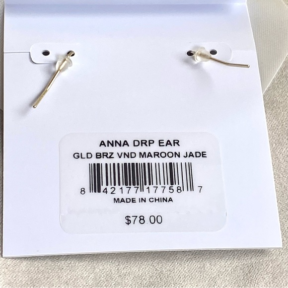 KENDRA SCOTT Anna 14K Yellow Gold Plated & Jade Drop Earrings - Picture 8 of 15